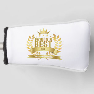 Couvre-club De Golf Meilleur Papa du Monde Or 5 Étoiles