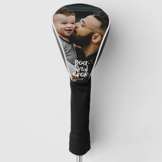 Couvre-club De Golf Meilleur papa jamais personnalisé Fête des pères p (Devant)