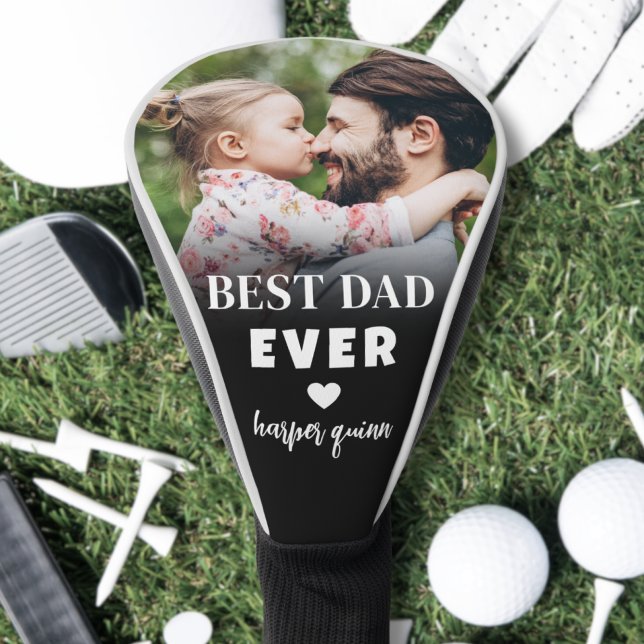 Couvre-club De Golf Meilleur papa jamais photo (Best Dad Ever Photo Golf Head Cover)