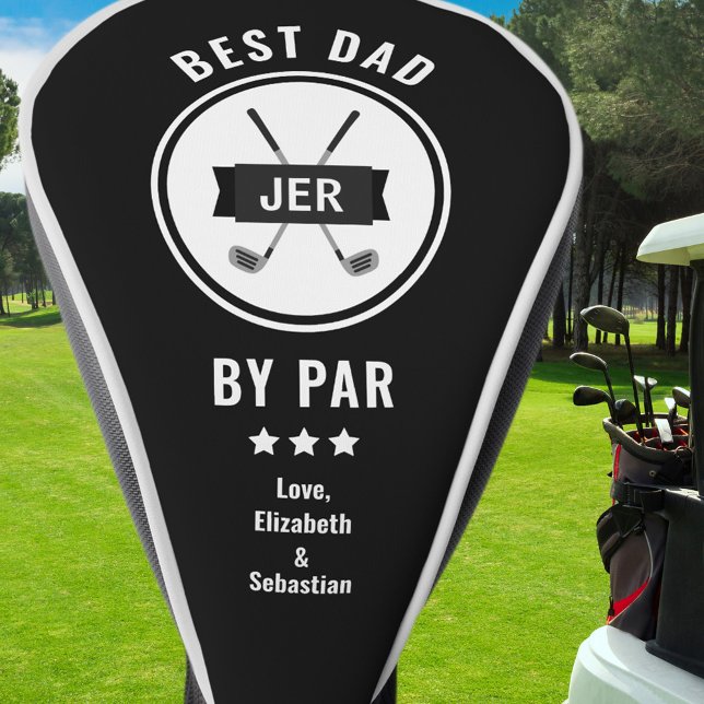 Couvre-club De Golf Meilleur Papa Par Golfer Pun Golf Lover Modern Bla (Best Dad By Par Golfer Pun Golf Lover Modern Black Golf Head Cover)