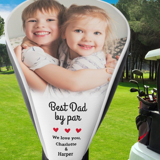 Couvre-club De Golf Meilleur Papa Par Golfeur Créer une photo personna (Best Dad By Par Golfer Create Unique Custom Photo Golf Head Cover)