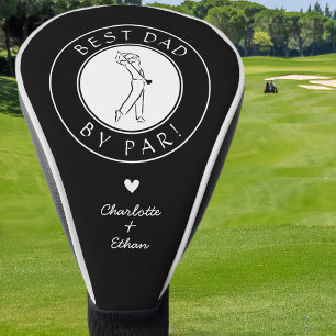 Couvre-club De Golf Meilleur Papa Par Golfeur Élégant Sport Pro Noir