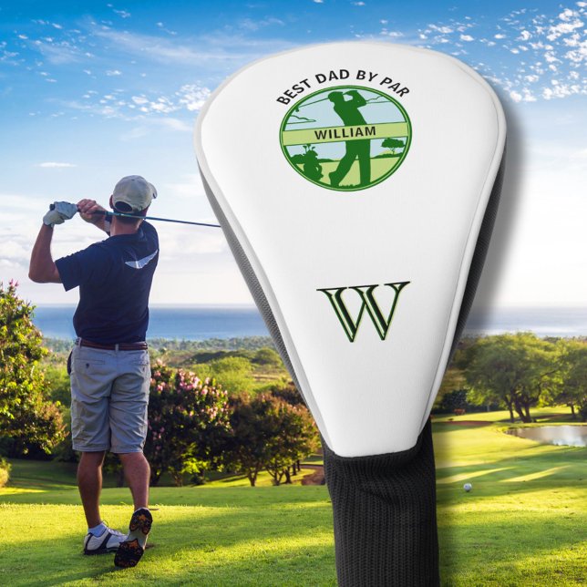 COUVRE-CLUB DE GOLF MEILLEUR PAPA PAR NOM MONOGRAMME PERSONNALISÉ (Créateur téléchargé)