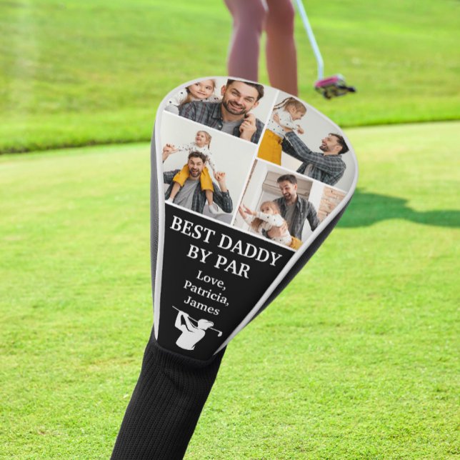 Couvre-club De Golf Meilleur papa par Par avec Photos et Message perso (Créateur téléchargé)
