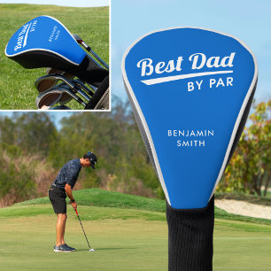 Couvre-club De Golf Meilleur Papa Par Par Nom Personnalisé Bleu