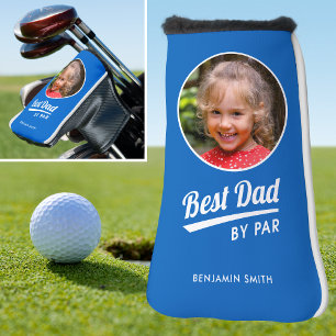 Couvre-club De Golf Meilleur papa Par Par Nom Photo de l'enfant Blue P