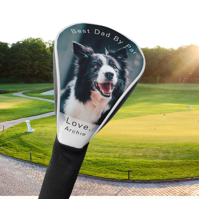 Couvre-club De Golf Meilleur Papa Par Par Par Amoureux des chiens Phot (Créateur téléchargé)