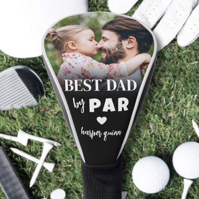 Couvre-club De Golf Meilleur papa par photo (Best Dad By Par Photo Golf Head Cover)