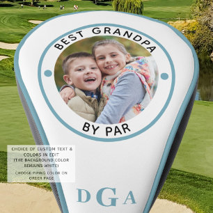 Couvre-club De Golf MEILLEUR PAPA PAR Photo Monogramme Bleu Clair