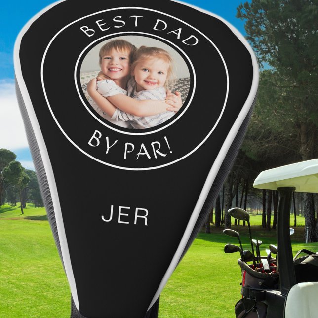 Couvre-club De Golf Meilleur Papa Par Photo Personnalisée Monogramme G (Best Dad By Par Custom Photo Monogram Golfer Cute Golf Head Cover)