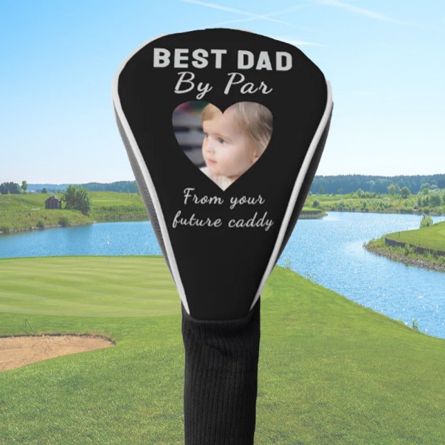 Couvre-club De Golf Meilleur papa Personnalisé Enfants Photo Noir Pers (Créateur téléchargé)
