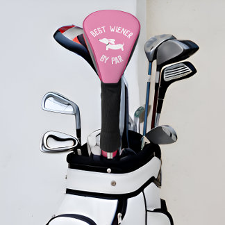 Couvre-club De Golf Meilleur Wiener par Par Punny Dachshund Golf Head
