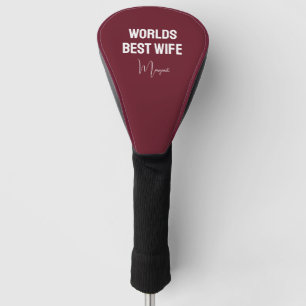 Couvre-club De Golf meilleure épouse au monde script personnalisé mini
