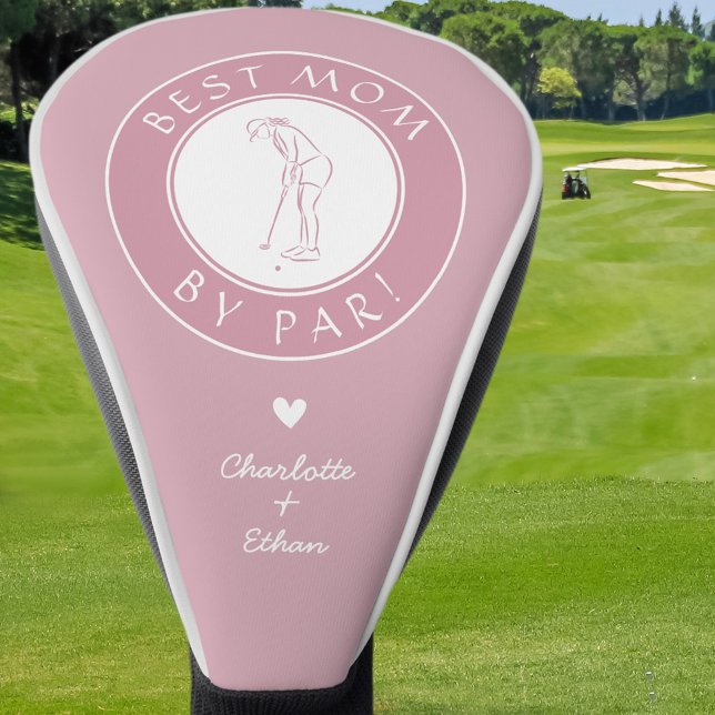 Couvre-club De Golf Meilleure Maman Par Par Par Élégant Golfeur Sports (Best Mom By Par Elegant Golfer Sports Female Pink Golf Head Cover)