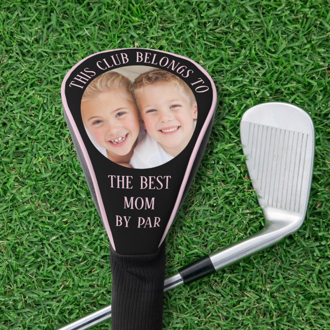 Couvre-club De Golf Meilleure Maman Par Photo Rose Noir (Créateur téléchargé)
