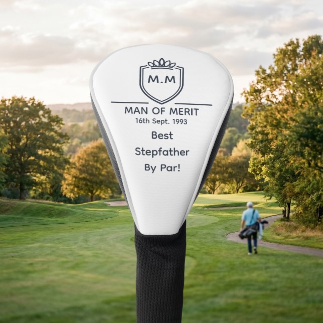 Couvre-club De Golf Meilleures Initiales de Monogramme de Beau-Père Ho (Stepfather golf club cover)