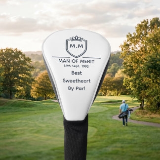 Couvre-club De Golf Meilleures lettres majuscules monogramme de petit 