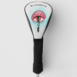 Couvre-club De Golf Melting Oeil Psychédélique Pastel Goth Art
