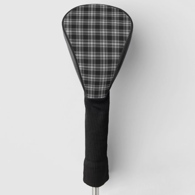 Couvre-club De Golf Menzies Black Scottish Tartan Plaid Motif (Devant)