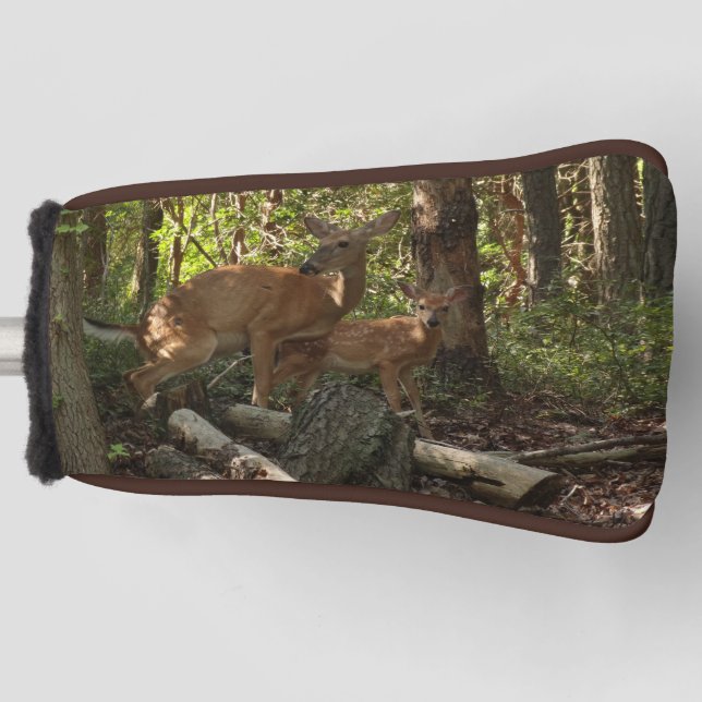 Couvre-club De Golf Mère et bébé cerf au Parc national de Shenandoah (Devant)