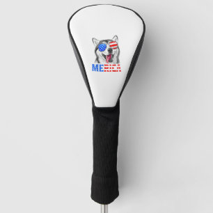 Couvre-club De Golf Merica Chien Sibérien Husky Drapeau Américain 4 Ju
