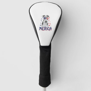 Couvre-club De Golf Merica Wire Fox Terrier Dog 4 juillet USA Cadeau