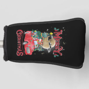 Couvre-club De Golf Merry Christmas Vintage Red Santa Truck