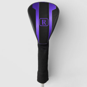 Couvre-club De Golf Métal violet lisse monogrammé