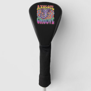 Couvre-club De Golf Mignon Axolotl Hippie Groovy Art Rétro 70s Arc-en-