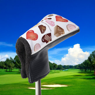 Couvre-club De Golf Mignon Chic Paix Amour Chocolat Bonbon Cœur