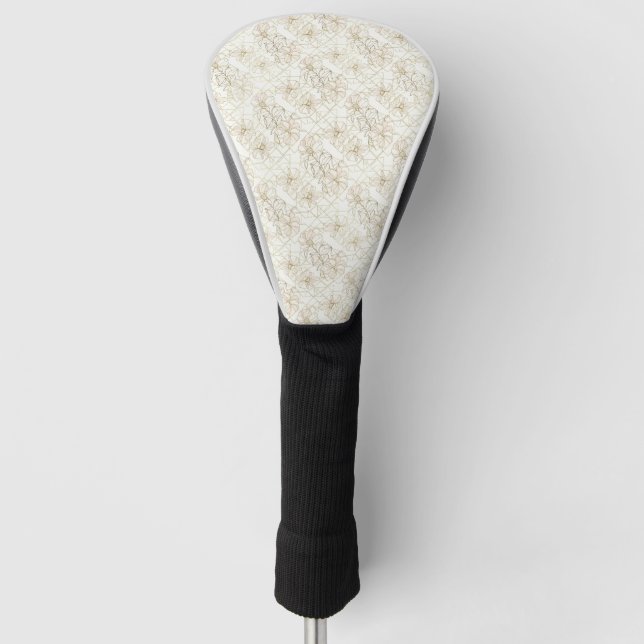 Couvre-club De Golf Minimal Botanical Line Art Pattern (1) (Devant)