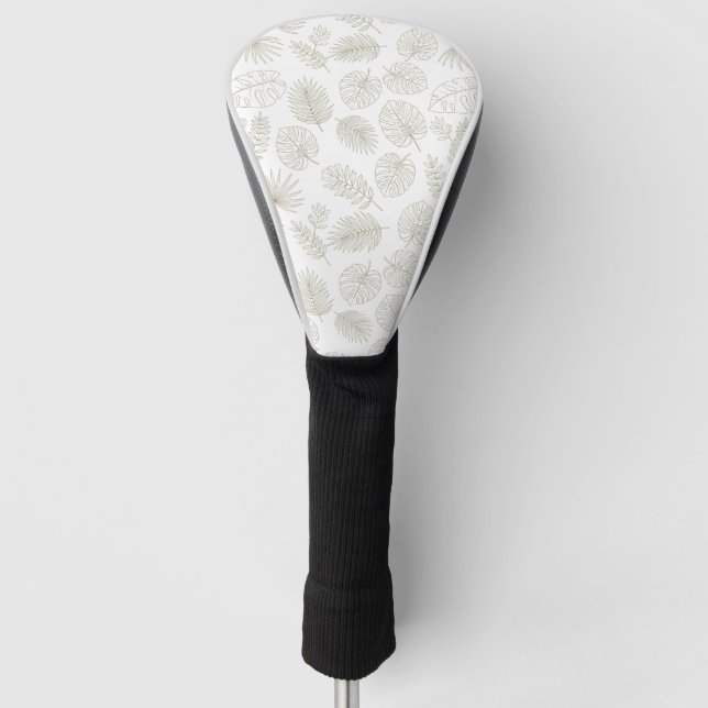 Couvre-club De Golf Minimal Botanical Line Art Pattern (5) (Devant)