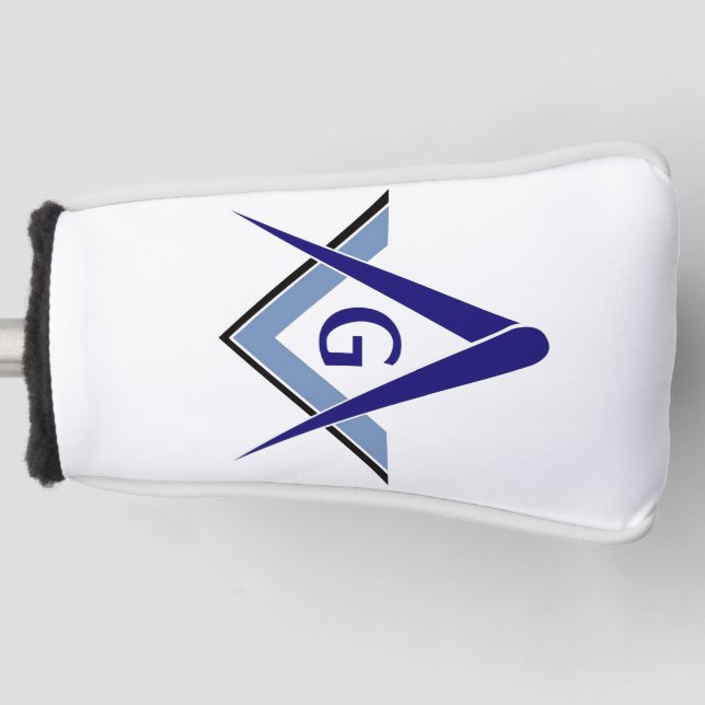 Couvre-club De Golf Modern Blue Square & Compasses (Devant)