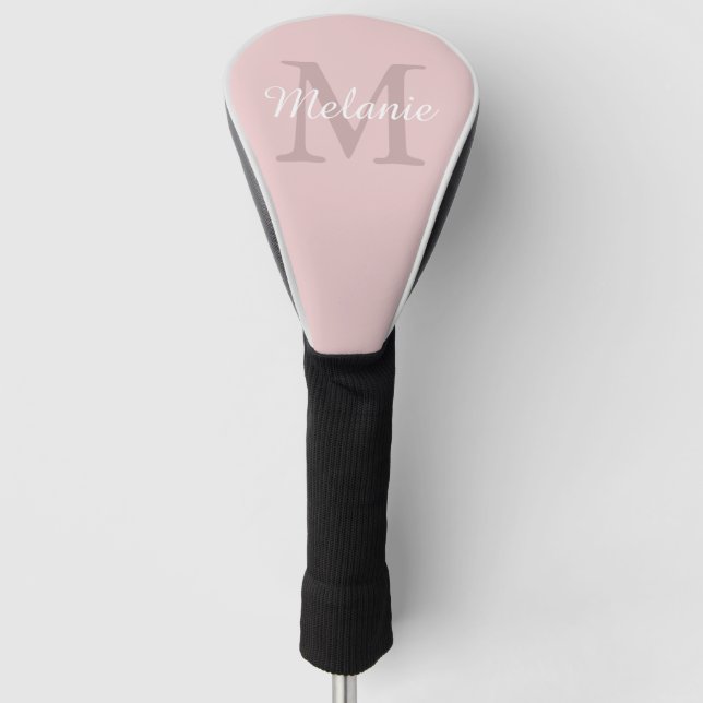 Couvre-club De Golf Modern Personalized Monogram Script (Devant)