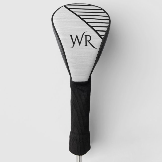 Couvre-club De Golf Moderne Monogramme Line Art (Devant)