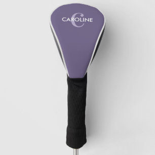 Couvre-club De Golf Moderne simple classique initial violet