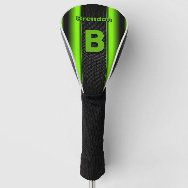 Couvre-club De Golf Modifier le nom d'ajout initial Grandes vertes et  (Devant)