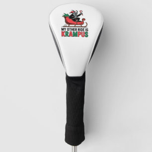 Couvre-club De Golf Mon Autre Véhicule Est Krampus Krampus Conduisant