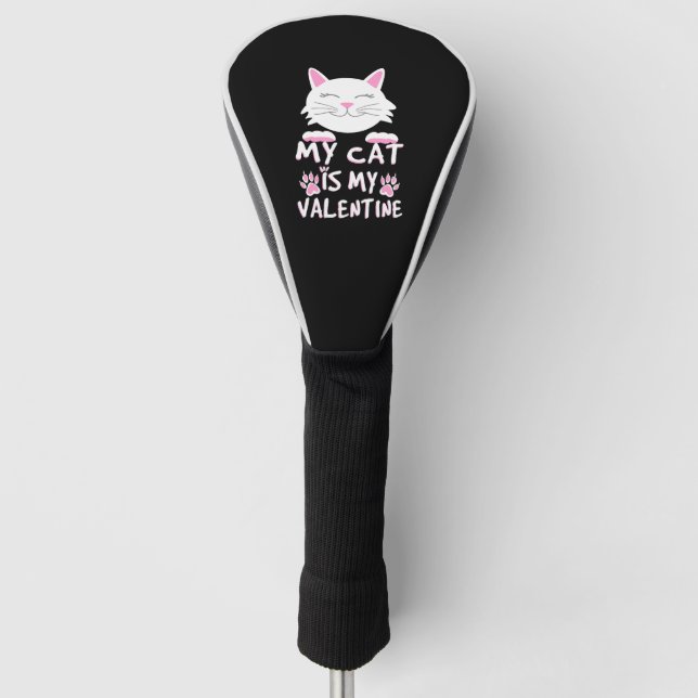 Couvre-club De Golf Mon Chat Est Ma Saint Valentin (Devant)
