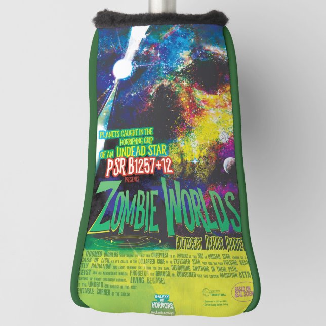 Couvre-club De Golf Mondes Zombie Galaxie d'Halloween (Tourné à 90°)