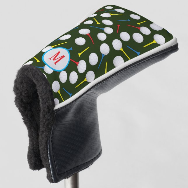 Couvre-club De Golf Monogramme à motifs modernes de Golfer (Devant 3/4)