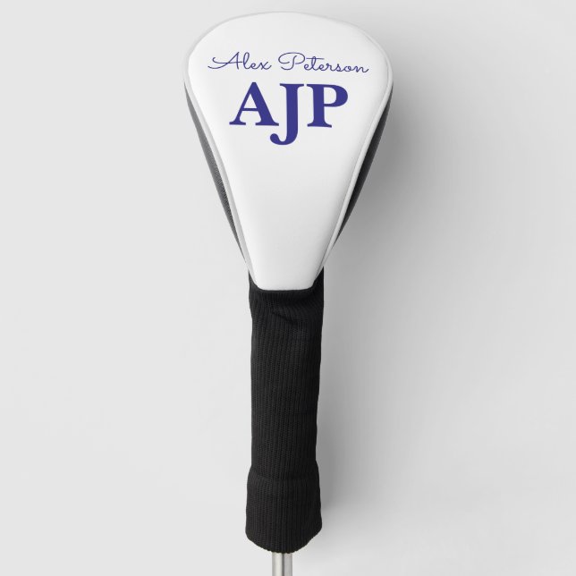 Couvre-club De Golf Monogrammé bleu  (Devant)