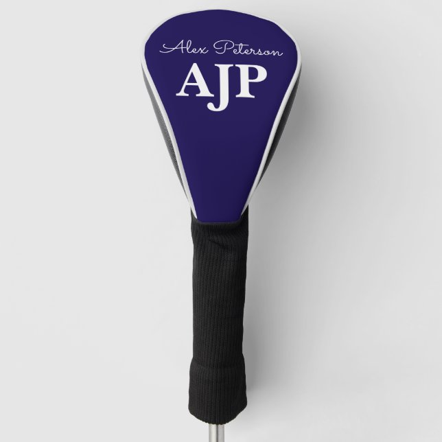 Couvre-club De Golf Monogrammé bleu  (Devant)