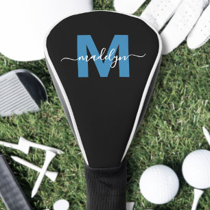 Couvre-club De Golf Monogramme Bleu Personnalisé