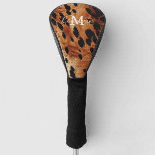 Couvre-club De Golf Monogramme Brown de vache