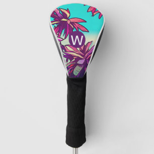 Couvre-club De Golf Monogramme coloré Tropical
