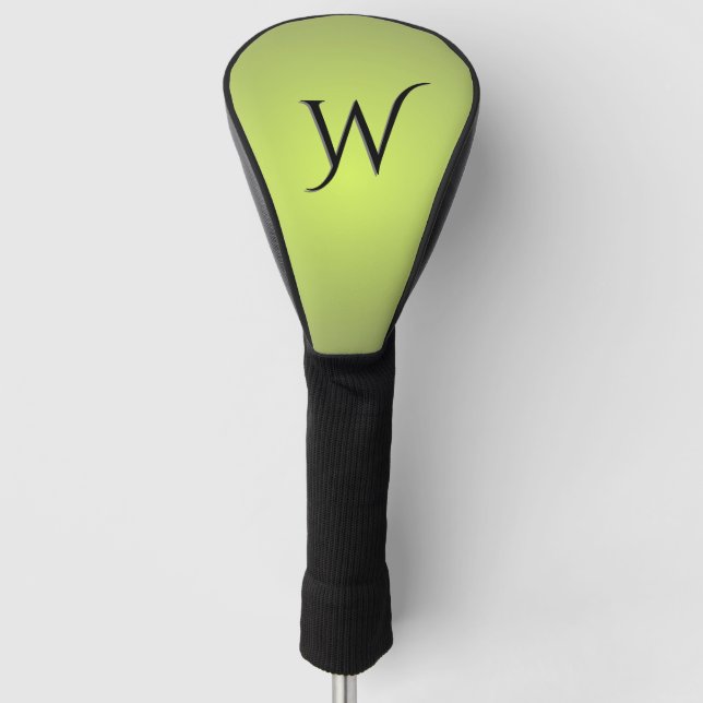 Couvre-club De Golf Monogramme de citron vert (Devant)