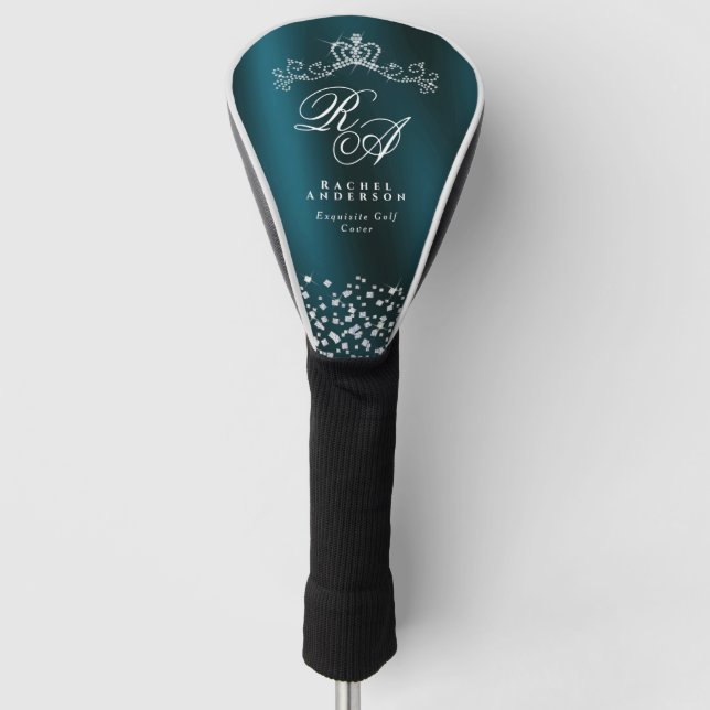 Couvre-club De Golf Monogramme de la Couronne brillant vert (Devant)