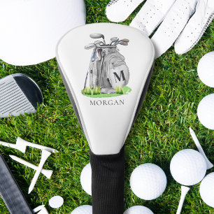 Couvre-club De Golf Monogramme de nom initial personnalisé pour golfeu