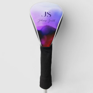 Couvre-club De Golf Monogramme de signature Ombre Purple et Pink Cliff